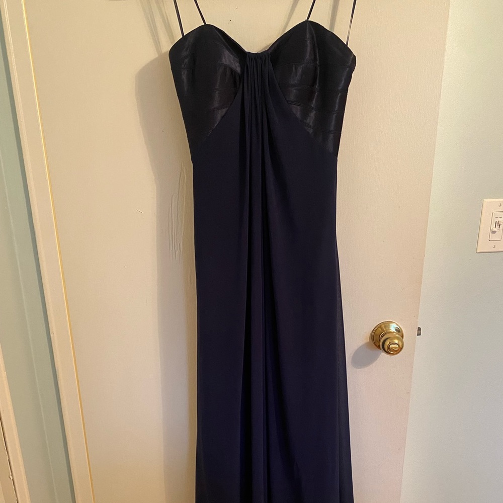 Strapless Navy La Femme Dress